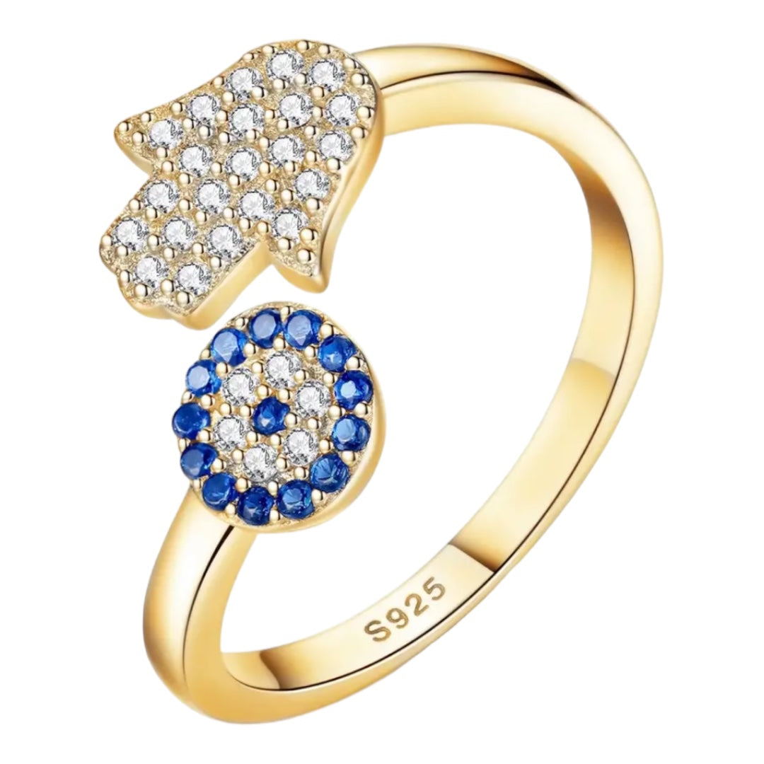 EVIL EYE / HAMSA HAND RING
