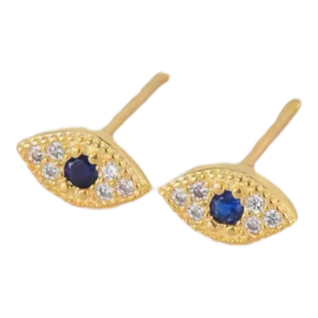 EVIL EYE SMALL STUD EARRINGS