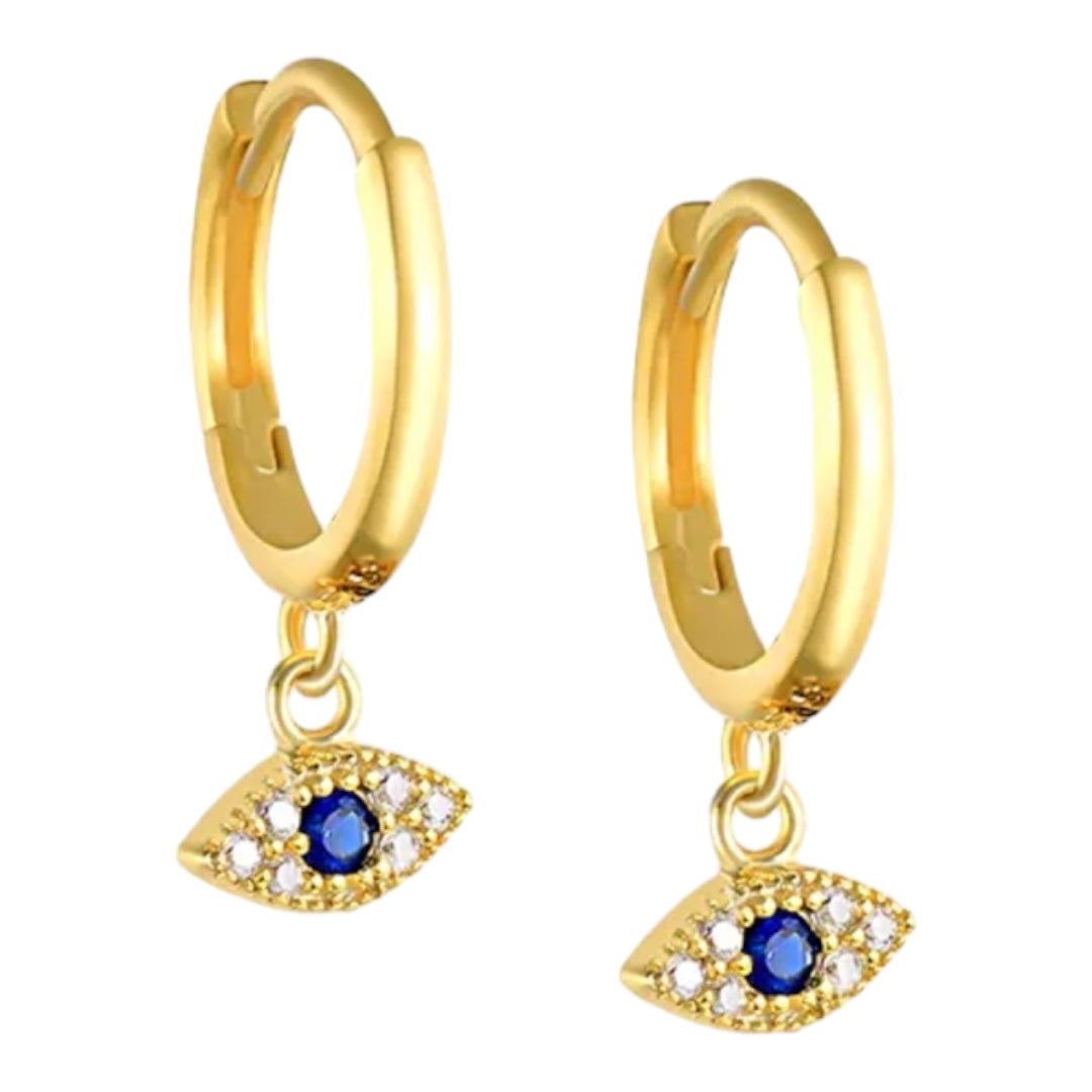 EVIL EYE HOOP EARRINGS
