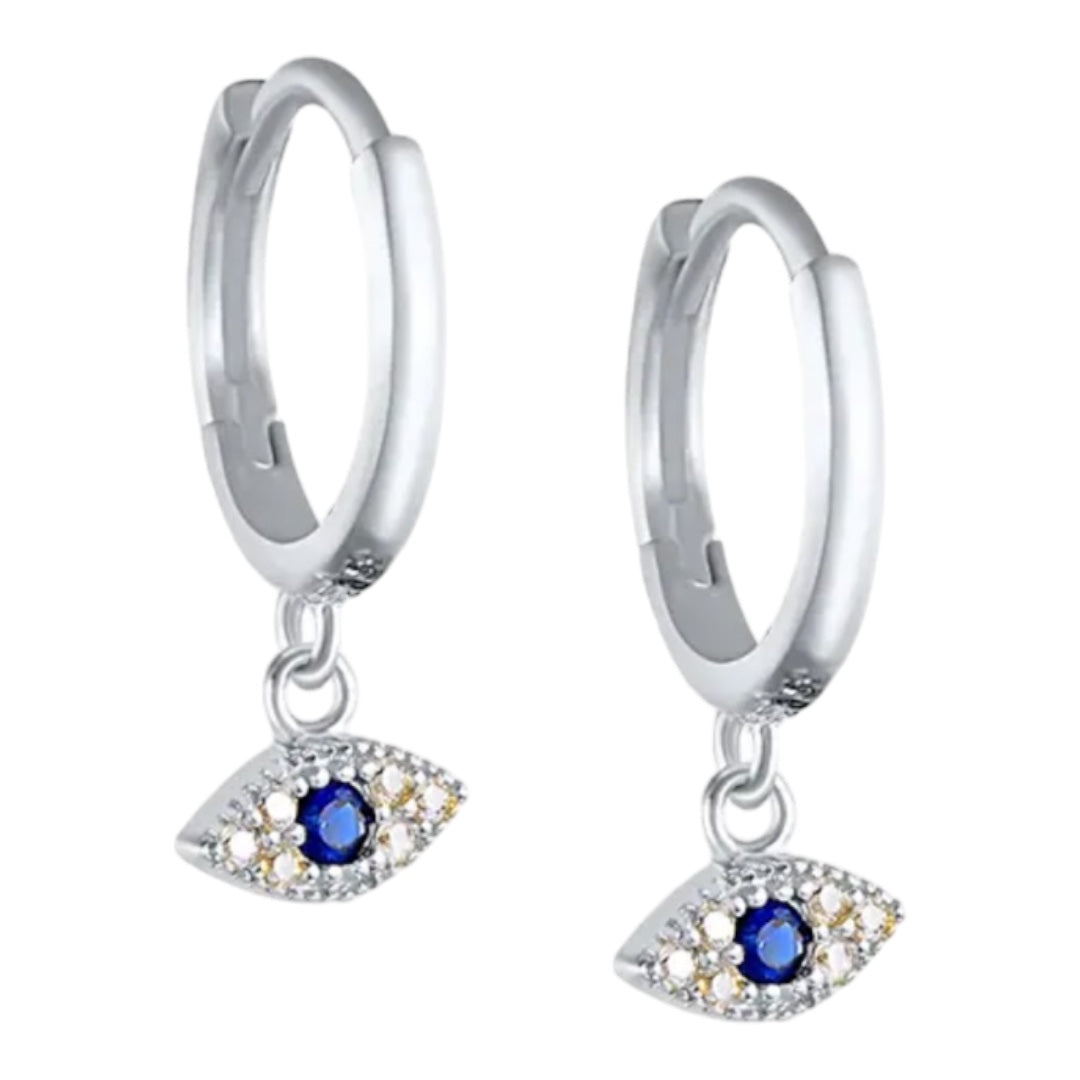 EVIL EYE HOOP EARRINGS