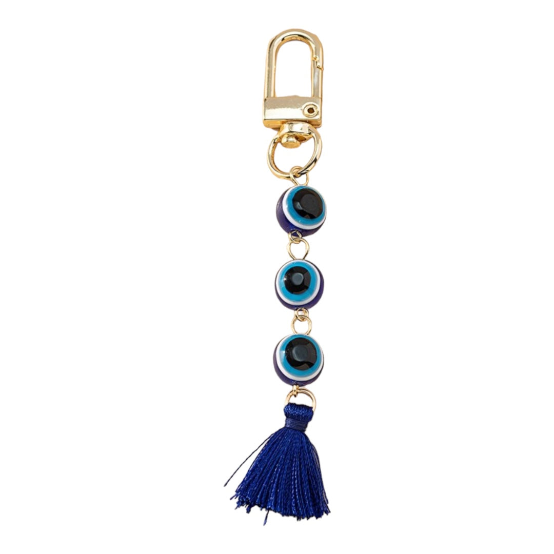 EVIL EYE BALL / TASSEL KEY CHAIN